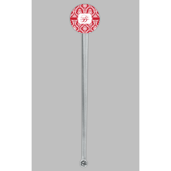 Damask Clear Plastic 7" Stir Stick - Round - Single Stick