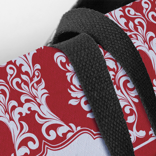 Damask Closeup of Tote w/Black Handles