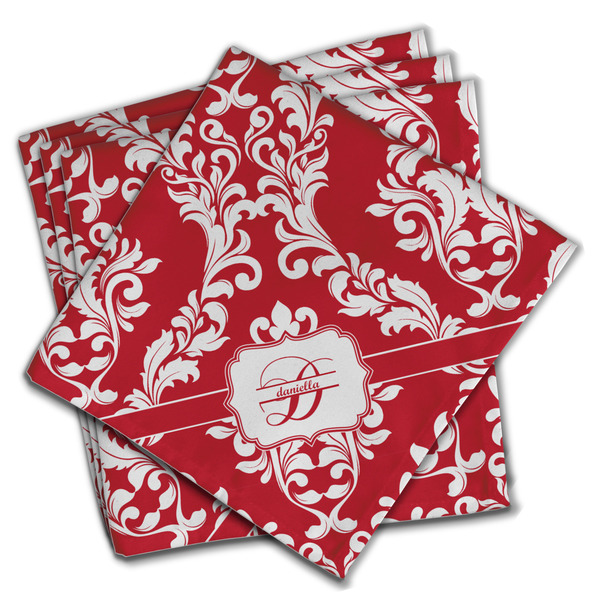 Custom Damask Cloth Napkins (Set of 4) (Personalized)