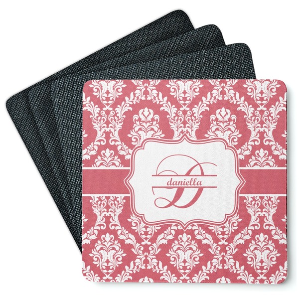 Damask Coaster Rubber Back - Main