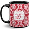 Damask 11 Oz Coffee Mug - Black (Personalized)