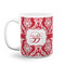 Damask Coffee Mug - 11 oz - White