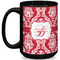 Damask 15 Oz Coffee Mug - Black (Personalized)