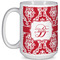 Damask Coffee Mug - 15 oz - White Full