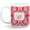 Damask Coffee Mug - 20 oz - White