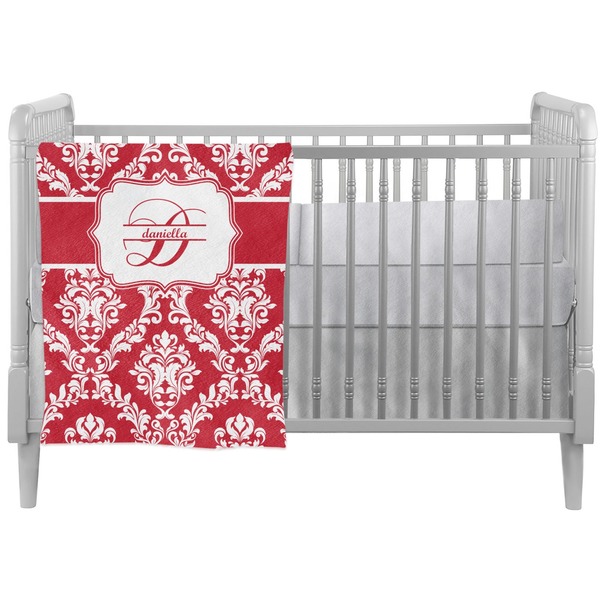 Custom Damask Crib Comforter / Quilt (Personalized)
