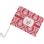 Damask Car Flag - Small w/ Name and Initial