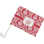 Damask Car Flag - Small w/ Name and Initial