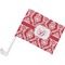Damask Car Flag - Small w/ Name and Initial
