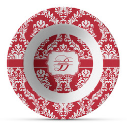 Damask Plastic Bowl - Microwave Safe - Composite Polymer (Personalized)