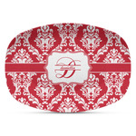 Damask Plastic Platter - Microwave & Oven Safe Composite Polymer (Personalized)