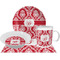 Damask Dinner Set - Single 4 Pc Setting w/ Name and Initial