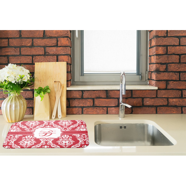 Damask Dish Drying Mat - LIFESTYLE 2
