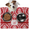 Damask Dog Food Mat - Medium LIFESTYLE