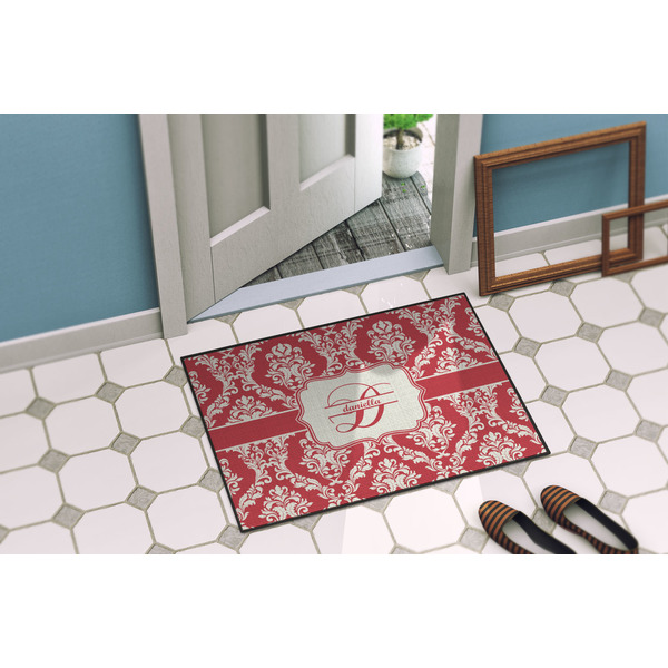 Damask Door Mat Lifestyle