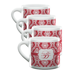 Damask Double Shot Espresso Cups - Set of 4 (Personalized)