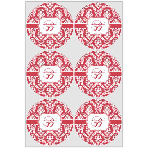 Damask Drink Topper - Large - Set of 6