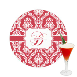 Damask Printed Drink Topper -  2.5" (Personalized)