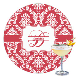 Damask Printed Drink Topper - 3.5" (Personalized)