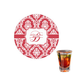 Damask Printed Drink Topper - 1.5" (Personalized)