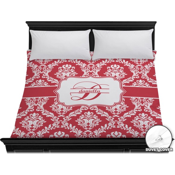 Custom Damask Duvet Cover - King (Personalized)