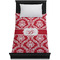 Damask Duvet Cover - Twin - On Bed - No Prop