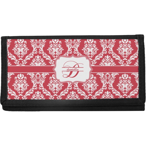 Custom Damask Canvas Checkbook Cover (Personalized)