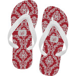 Damask Flip Flops - XSmall (Personalized)