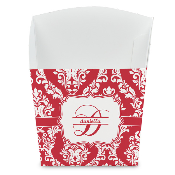 Custom Damask French Fry Favor Boxes (Personalized)