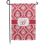 Damask Small Garden Flag - Double Sided w/ Name and Initial