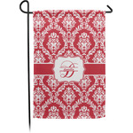 Damask Small Garden Flag - Single Sided w/ Name and Initial