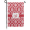 Damask Small Garden Flag - Single Sided w/ Name and Initial