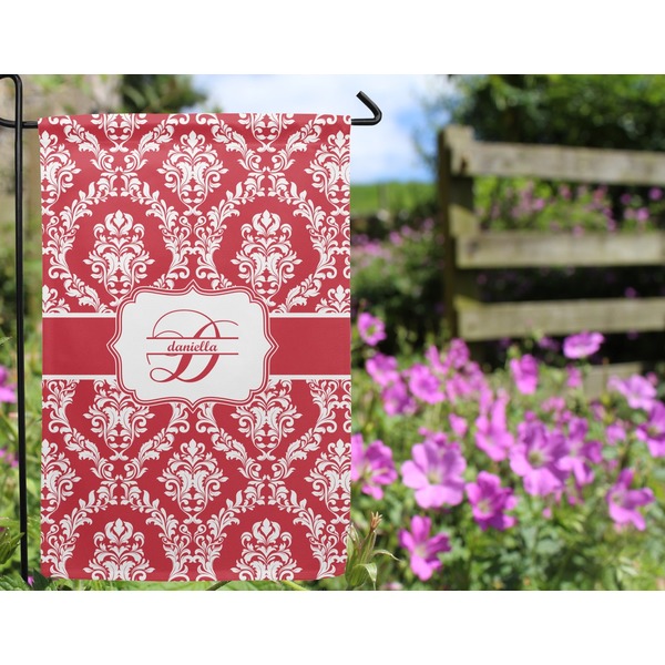 Damask Garden Flag - Outside In Flowers