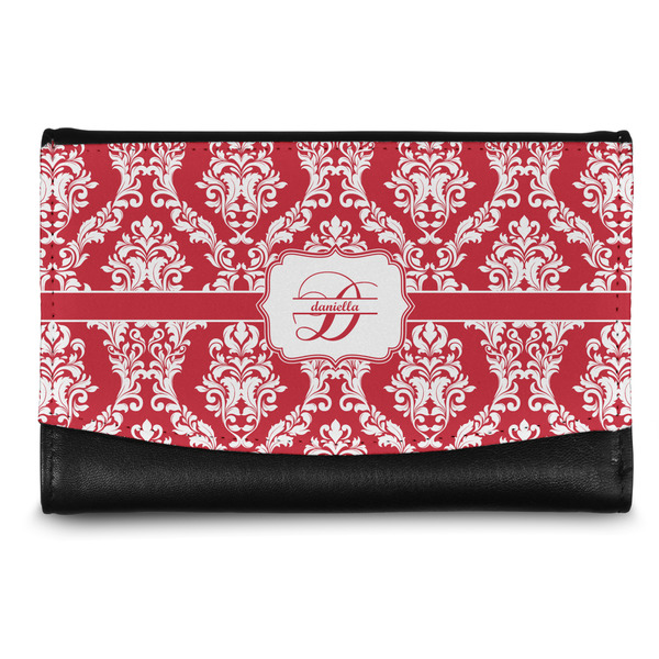 Custom Damask Genuine Leather Women's Wallet - Small (Personalized)
