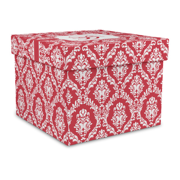 Custom Damask Gift Box with Lid - Canvas Wrapped - Large (Personalized)