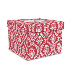 Damask Gift Box with Lid - Canvas Wrapped - Medium (Personalized)