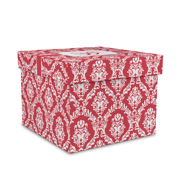 Custom Damask Gift Box with Lid - Canvas Wrapped - Medium (Personalized)