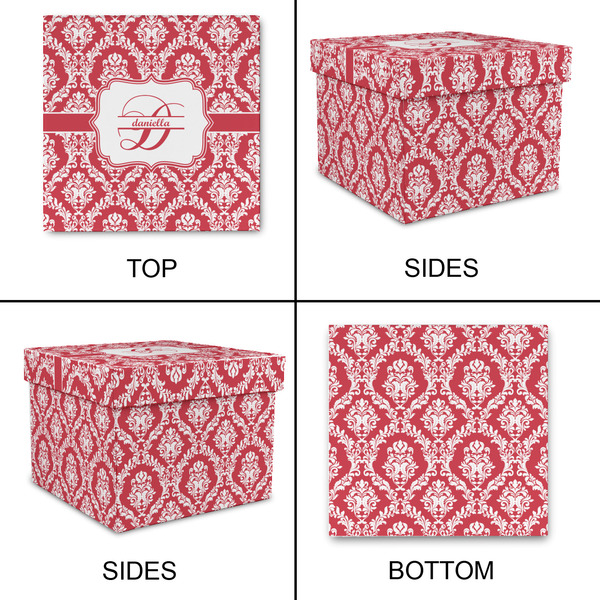 Damask Gift Boxes with Lid - Canvas Wrapped - X-Large - Approval