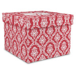 Damask Gift Box with Lid - Canvas Wrapped - X-Large (Personalized)