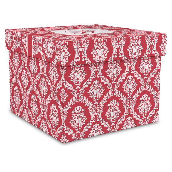 Custom Damask Gift Box with Lid - Canvas Wrapped - X-Large (Personalized)