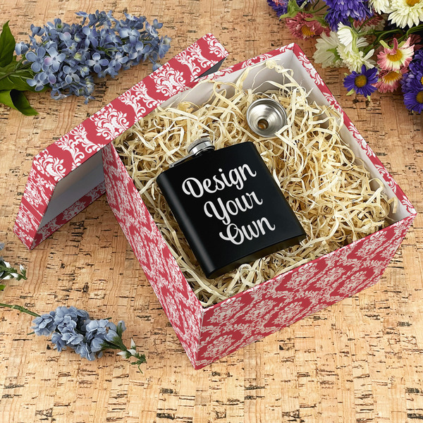 Damask Gift Boxes with Lid - Canvas Wrapped - X-Large - In Context