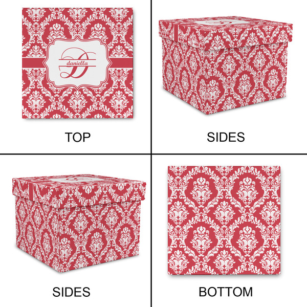 Damask Gift Boxes with Lid - Canvas Wrapped - XX-Large - Approval