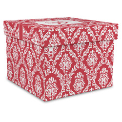 Damask Gift Box with Lid - Canvas Wrapped - XX-Large (Personalized)
