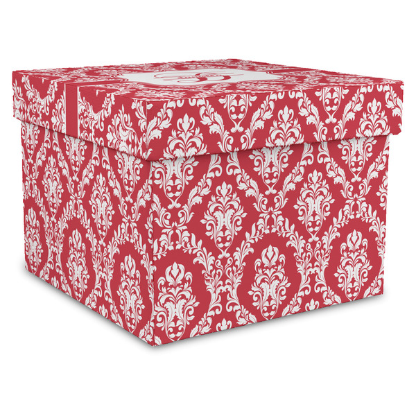 Custom Damask Gift Box with Lid - Canvas Wrapped - XX-Large (Personalized)