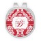 Damask Golf Ball Marker - Hat Clip - Silver