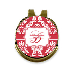 Damask Golf Ball Marker - Hat Clip - Gold