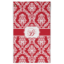 Damask Golf Towel - Poly-Cotton Blend - Large w/ Name and Initial