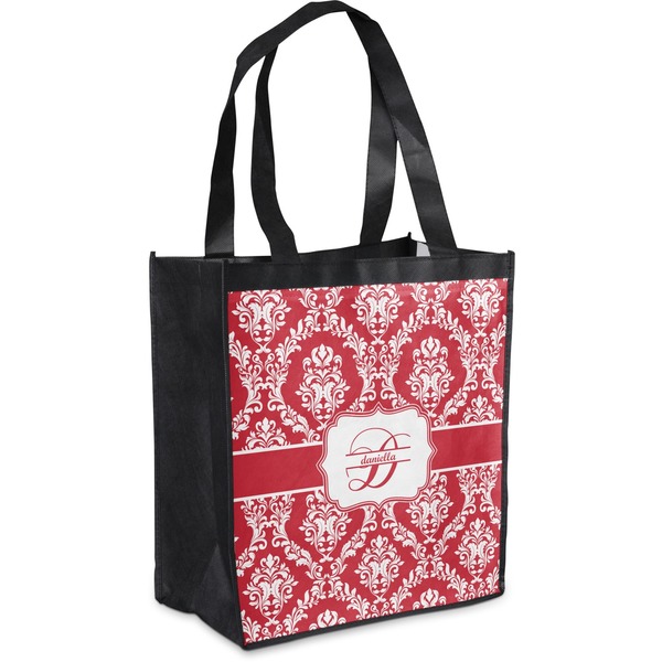Custom Damask Grocery Bag (Personalized)