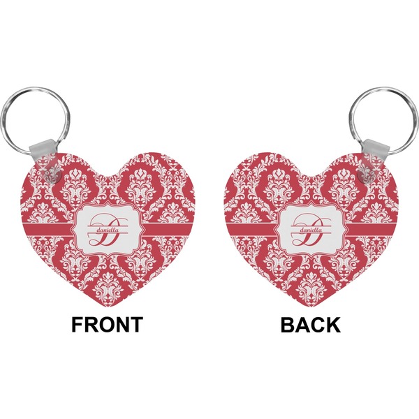 Damask Heart Keychain (Front + Back)