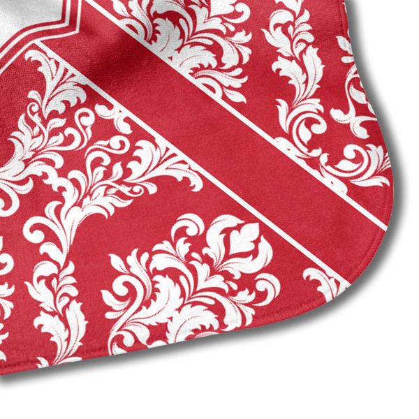 Damask Hooded Baby Towel- Detail Corner